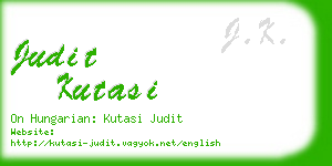 judit kutasi business card